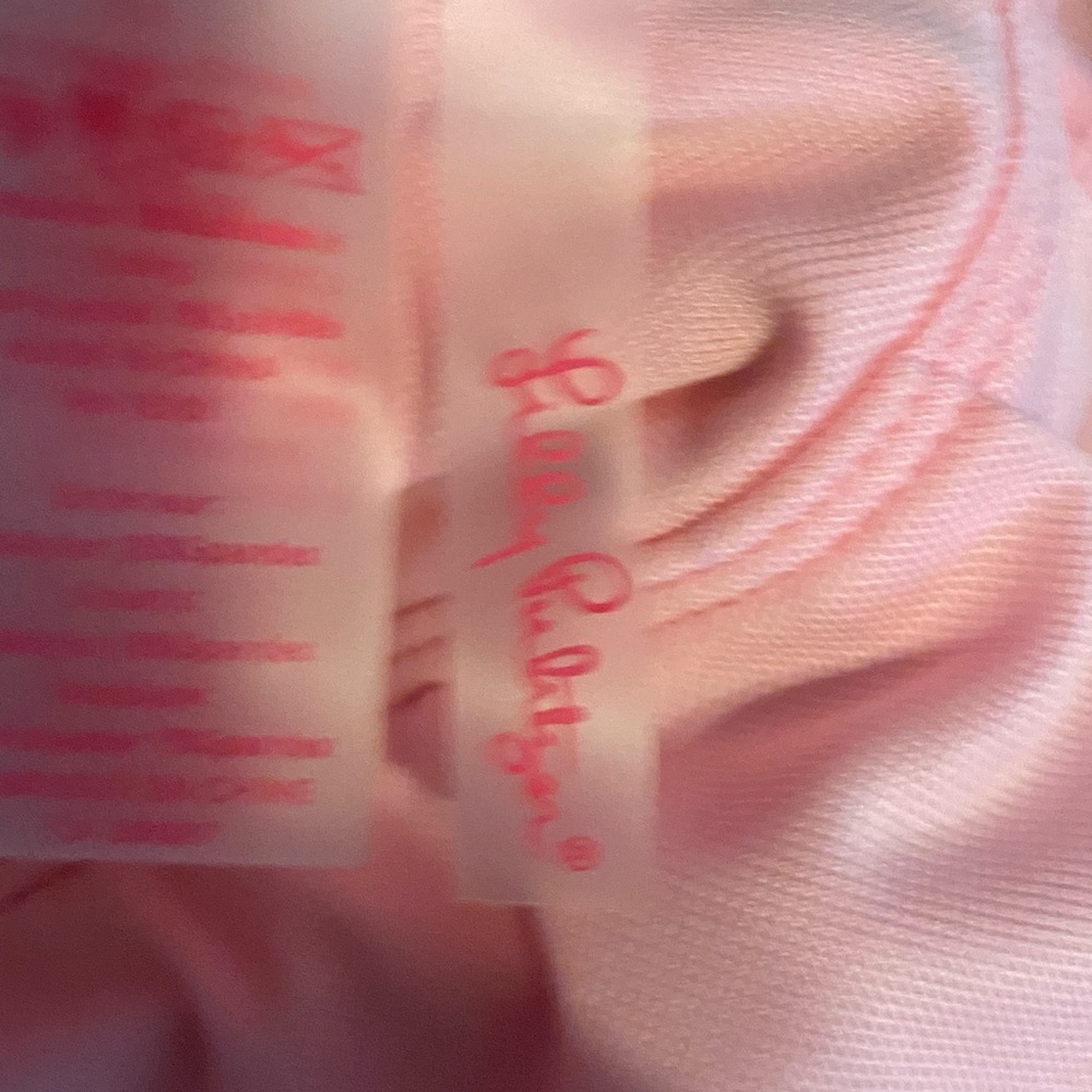 Lilly Pulitzer Green Palm Leaf One-Piece Swimsuit with Pink Accents - Picture 11 of 12